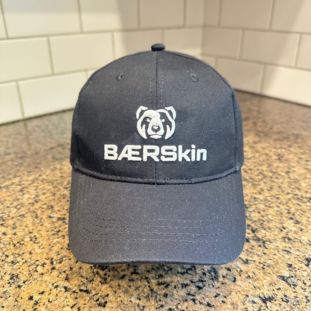 BAERSKIN Tactical Strap Back Baseball Hat Mens OSFM Black Cotton